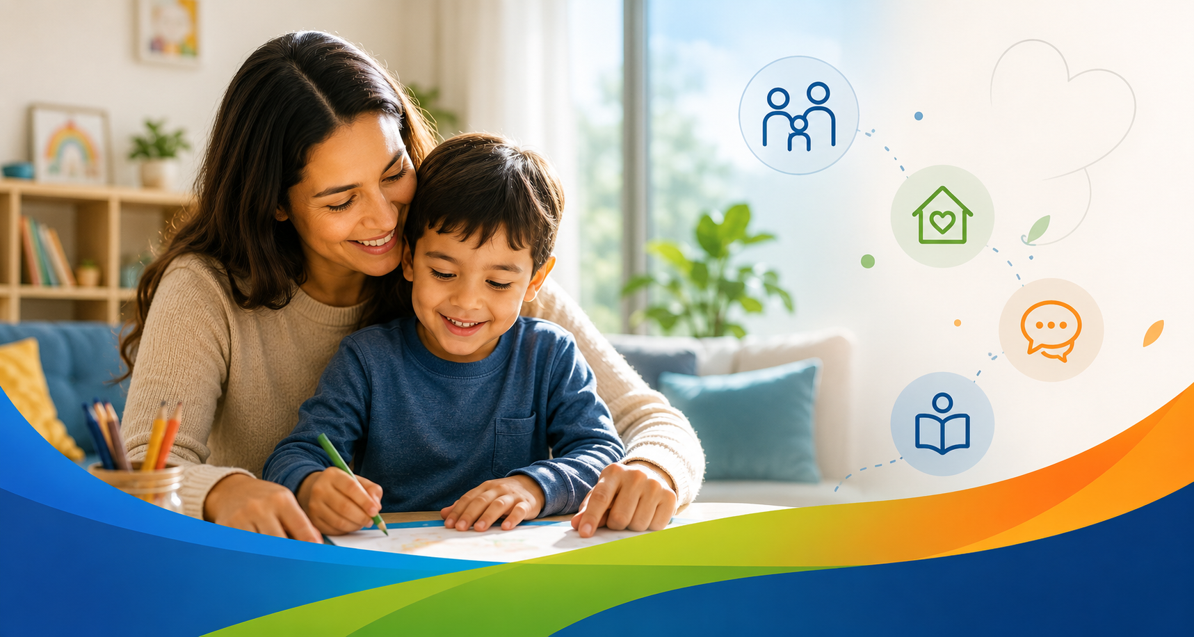 Familia explorando alternativas educativas